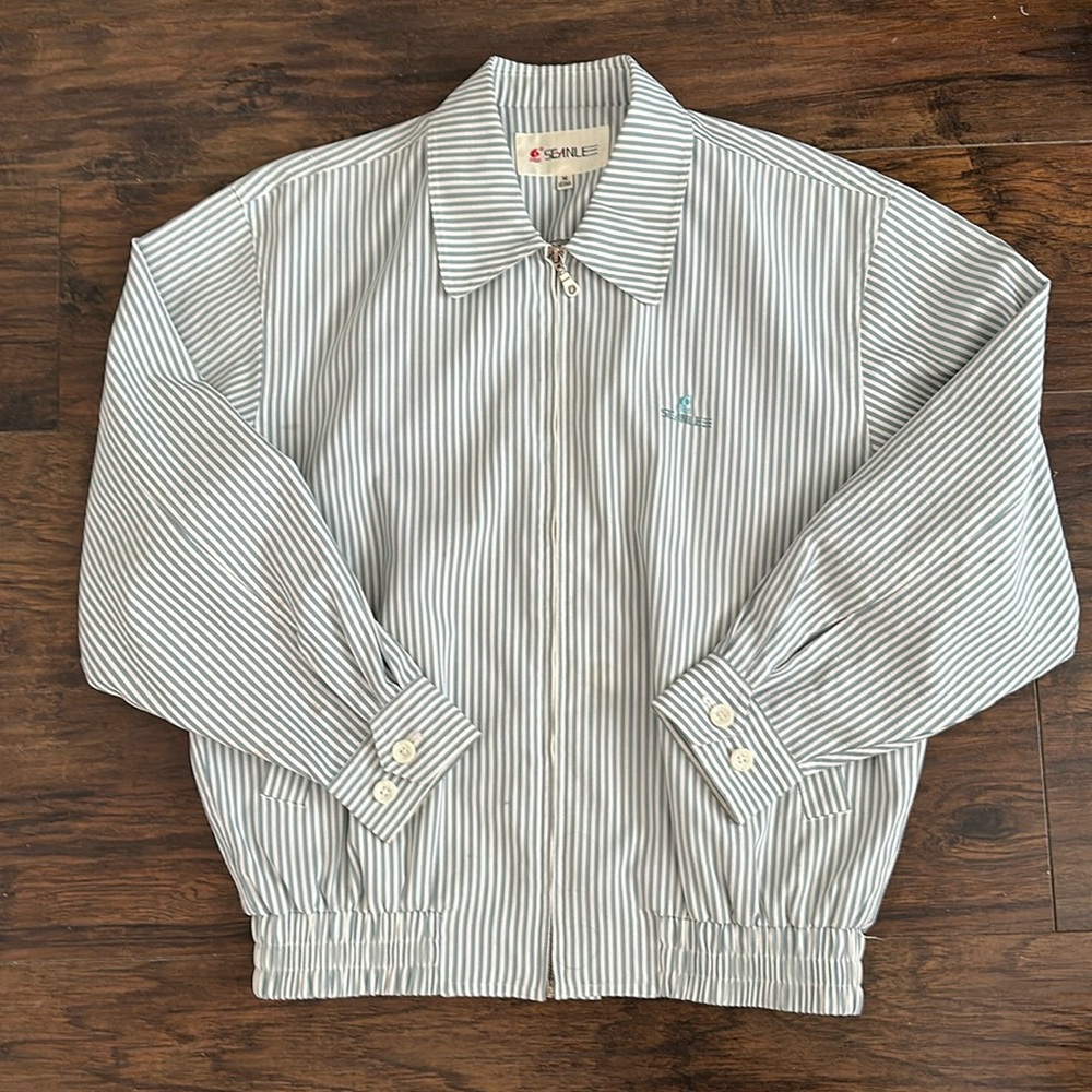 Striped Zip Up Jacket